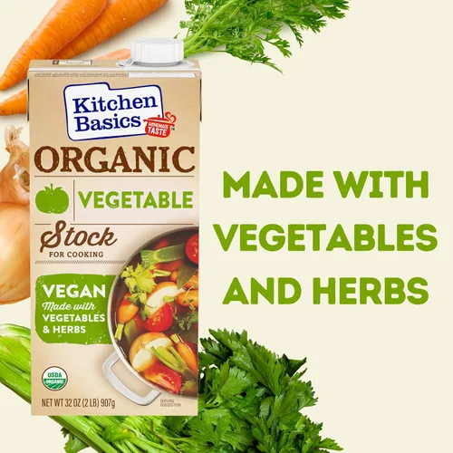 Miniatura 5 de Kitchen Basics Caldo de verduras orgánicas, 32 onzas (paquete de 12) Sin sabores artificiales, vegano, sin gluten