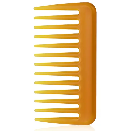 Mini peine de dientes anchos, pequeño peine desenredante de viaje, peine de pelo rizado, peine portátil para ducha, peine húmedo para mujeres, peine