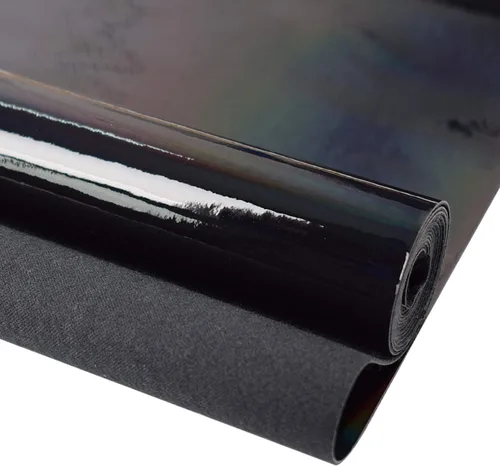 HGUAN Tela de vinilo holográfica de 12 x 53 pulgadas, 1 rollo de hojas de piel sintética son adecuadas para lazos, aretes de cuero y otros artículos