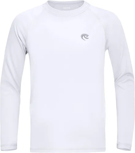 Miniatura 7 de Camiseta de natación de manga larga UPF 50+ para niños, paquete de 1 o 2 unidades de protección solar UV Rash Guard, camisetas de agua SPF