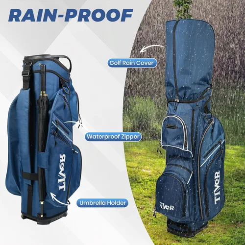 Miniatura 4 de TIVOR 2026 Golf Cart Bag - 14-Way Full-Length Dividers, 9 Pockets, Easy-Access Handle & Ergonomic Straps Perfect for Cart & Walking, Includes Rain