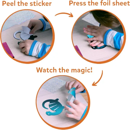 Miniatura 5 de Skillmatics Foil Fun - Dinosaurios, arte sin desorden para niños, kits de manualidades y suministros, actividad creativa de bricolaje, juguetes