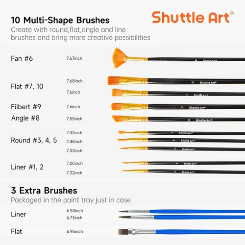 Miniatura 5 de Shuttle Art Juego de 58 pinturas de acuarela, 48 colores para acuarela, con 10 pinceles de pintura para principiantes, artistas, niños y adultos