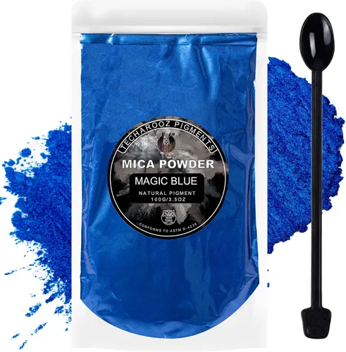 Miniatura 8 de Polvo de mica verde malaquita para resina epoxi, 3.5 onzas, bolsa sellada, pigmento en polvo de 2 tonos para brillo de labios, uñas, colorante