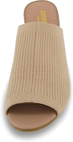 Miniatura 3 de CUSHIONAIRE Sandalias de tacón de punto Nima para mujer + espuma viscoelástica, anchos disponibles