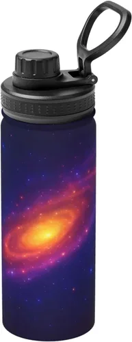 Bright Star Printed Insulated Water Bottle, 18oz Stainless Steel Funny Travel Mug, Leakproof Hot & Cold for Sports, Gym, Hiking