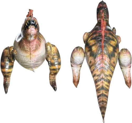 Miniatura 8 de Globo de aluminio de dinosaurio gigante 4D de pie para helio, anquilosaurio, espinosaurio, parasaurolofo, dragón, suministros de fiesta