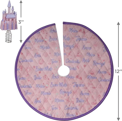 Miniatura 3 de Hallmark Keepsake 2022, juego de decoración para árbol de princesa de Disney en miniatura y falda de plástico para árbol de Navidad Decoraciones