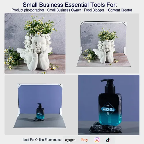 Miniatura 3 de Tablero de fondo de fotos Fotografía del producto: 10 piezas de 20 patrones Kit de fondo de comida de mesa - Accesorios planos para joyas
