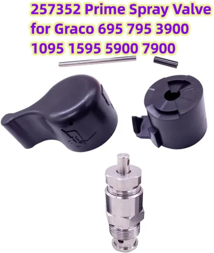 Miniatura 3 de 257352 Prime Spray Valve Aftermarket Drain Dump Valve compatible con Graco 695 795 3900 1095 1595 5900 7900 pulverizador de pintura sin aire