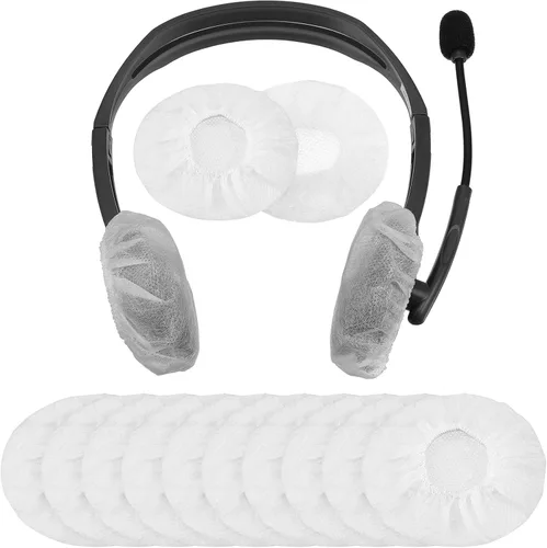 Miniatura 11 de BBTO 200 piezas desechables para audífonos, no tejidas, almohadillas sanitarias para la mayoría de auriculares en la oreja (S, 2.6 pulgadas, negro)