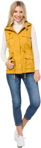 Miniatura 4 de Chaleco utilitario de algodón Anorak sin mangas con capucha para mujer