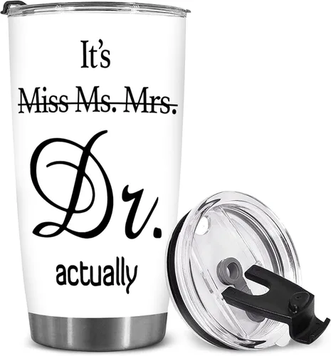 Miniatura 12 de BECHUSKY Regalo de graduación de doctorado personalizado, taza de doctorado con nombre personalizado, vaso de doctorado para hombres y mujeres
