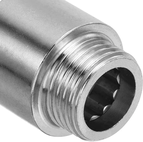 Miniatura 5 de PATIKIL Brazo de extensión de cabezal de ducha, paquete de 2 unidades de acero inoxidable G1/2 macho a hembra, rosca de 0.787 in de longitud