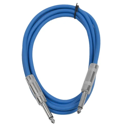 Miniatura 6 de Seismic Audio - SASTSX-2 - Cable TS de 2 pies de 1/4" para guitarra, instrumento o conexión, color púrpura