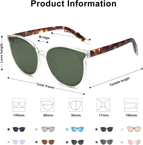 Miniatura 4 de SOJOS Oversized Round Sunglasses for Women and Men