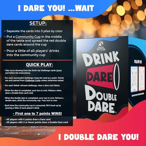 Miniatura 5 de Drink, Dare, Double Dare - Los mejores juegos de fiesta y familia para divertidas travesuras, desafíos atrevidos y doble diversión