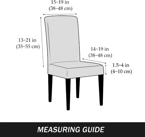 Miniatura 6 de Fundas elásticas para sillas de comedor, fundas de terciopelo suave para sillas Parson de comedor, fundas protectoras de asiento extraíbles