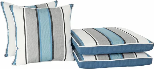 Miniatura 11 de Suntastic O'Linen - Juego de 4 cojines y almohadas de comedor de lujo para exteriores e interiores, para muebles de patio, color naranja quemado