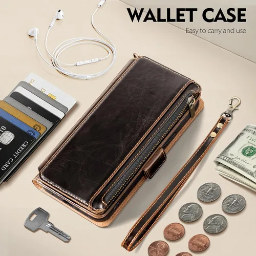 Miniatura 2 de Antsturdy Funda tipo cartera compatible con iPhone 12 Mini, funda de piel sintética con bloqueo RFID, funda para teléfono para mujeres y hombres