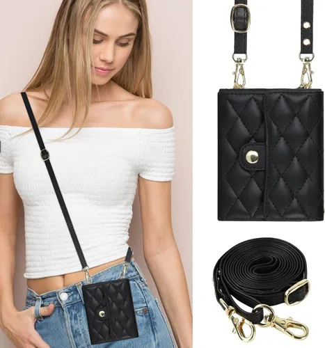 Miniatura 5 de XIZYO Funda para Samsung Galaxy Z Flip 3, bonita funda de cuero con tarjetero y funda cruzada para mujeres y niñas, correa para la muñeca, bloqueo