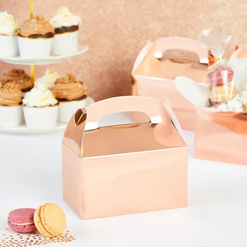 Miniatura 2 de Juvale Cajas de regalo a dos aguas de oro rosa – Caja de cartulina duradera de 10.58 oz/m² – para regalos de despedida de soltera – Contenedores a