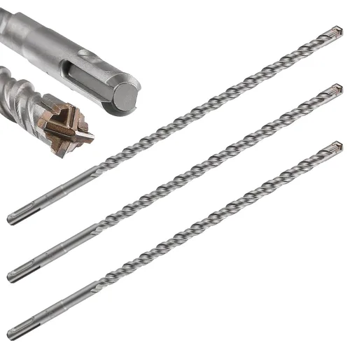 Miniatura 21 de Wensilon Kit de brocas para hormigón de 8 pulgadas, material de carburo de doble rosca de tipo cruzado, adecuado para hormigón, ladrillo, paredes