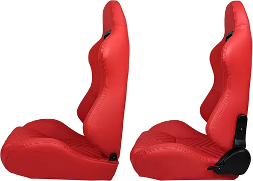 Miniatura 3 de FREEMOTOR802 Asientos universales de carreras, asientos deportivos reclinables con control deslizante de doble bloqueo ajustables, 1 par