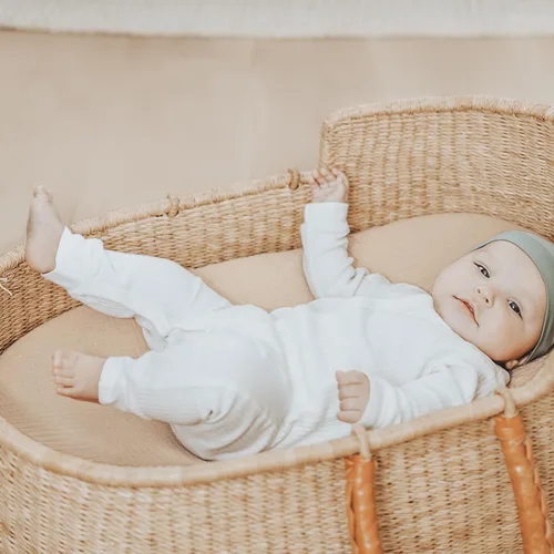Miniatura 4 de Konssy Sábanas de muselina para cuna de bebé para niña y niño, paquete de 2, sábanas ajustadas transpirables para cuna de bebé aptas para cuna