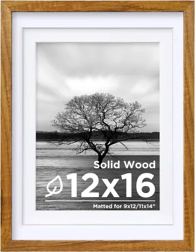Miniatura 240 de Egofine - Portarretratos de 4 x 6 pulgadas, de madera maciza con plexiglás, para fotos de 3.5 x 5 con paspartú o de 4 x 6 sin paspartú, para colocar
