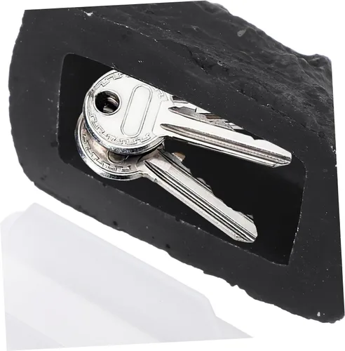 Miniatura 7 de VILLCASE Caja oculta de llaves de piedra realista, impermeable, para uso en exteriores, jardín y patio, discreto almacenamiento de llaves ocultas