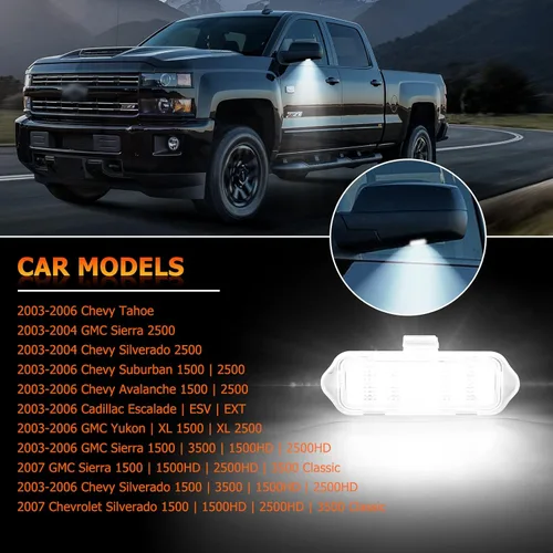 Miniatura 7 de POPMOTORZ Luces LED para espejo lateral para Chevy Silverado GMC Sierra 1500 2500,1500 Classic, GMC Yukon/Yukon XL, Chevy Tahoe/Suburban/Avalanche