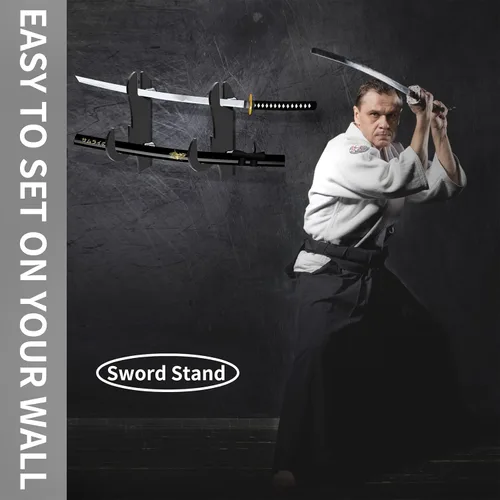 Miniatura 2 de Soporte de espada, gancho de espada, gancho de montaje en pared, soporte de exhibición de espada samurái acrílico para Katana Tanto Genji Wakizashi