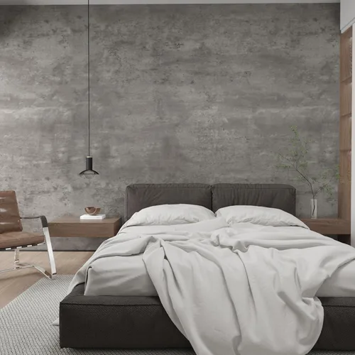Miniatura 10 de 3yecao Papel tapiz de hormigón gris de gran tamaño de 16"×591" pulgadas, despegar y pegar, papel de contacto de hormigón gris grueso impermeable 3D