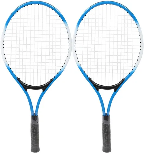 Miniatura 8 de 1 par de raquetas de tenis para jóvenes, raqueta de práctica para principiantes de 21 pulgadas, juego de raqueta de tenis con pelotas y bolsa