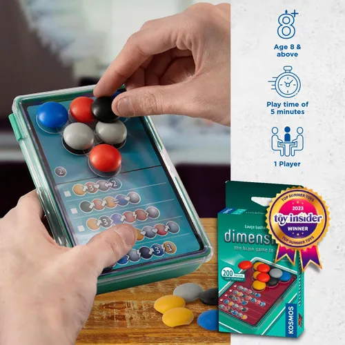Miniatura 3 de Dimension: The Brain Game to Go - Juego de rompecabezas de apilamiento 3D con 200 desafíos y 4 niveles de dificultad para edades de 8 años