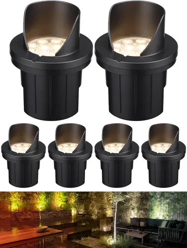 Miniatura 14 de LEONLITE Dia. 4 Pulgadas Luces de Pozo LED Empotradas en Suelo 5CCT para Paisajismo, 5 Temperaturas de Color Seleccionables, 12-24V AC/DC CRI90 Bajo