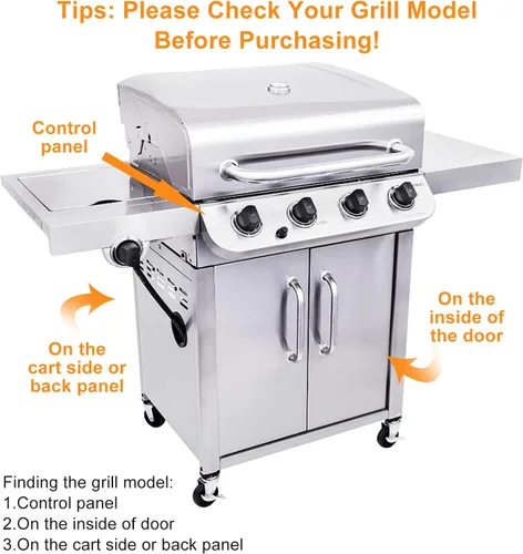 Miniatura 8 de Hisencn Piezas de repuesto para parrillas de gas Charbroil Advantage 463344015 463432215 463343015 463240015 463240015, 463436815, Charbroil