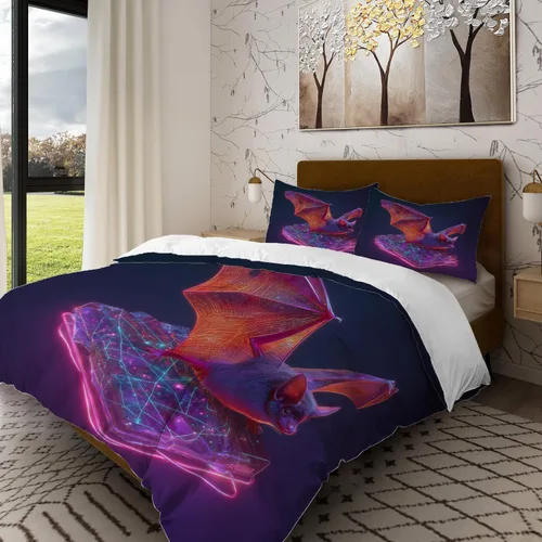 Miniatura 18 de Batmerry Compass Rose Twin Size 3 Pieces Bedding Duvet Cover Sets, Soft Fluffy Floral Themed Design 100% Cotton Printed Duvet Cover for All Season