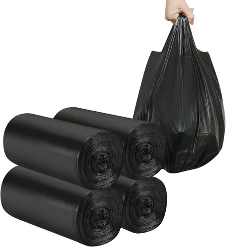 Bolsas de basura portátiles de 2 a 4 galones, 120 bolsas de basura pequeñas portátiles gruesas para oficina, cocina, dormitorio, bolsas de basura