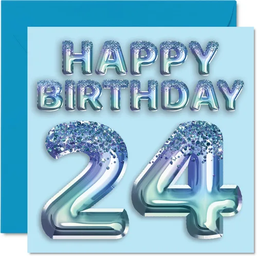 Miniatura 64 de Stuff4 Tarjeta de primer cumpleaños para niños, globo de fiesta con purpurina azul, tarjetas de feliz cumpleaños para niño de 1 año, nieto, hijo, 57
