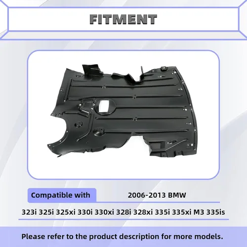 Miniatura 4 de HECASA Protector de salpicadero frontal compatible con BMW 323i 325i 325xi 330i 330xi 328i 328xi 335i 335xi 3.0L M3 4.0L 335is de 2006-2013