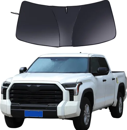 Aunginsy Parasol para parabrisas delantero compatible con Toyota Tundra/Sequoia 2022-2024, parasol plegable reflectante para rayos UV y protección