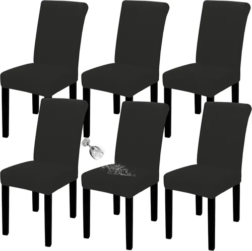 Miniatura 87 de Easy-Going - Juego de 2 fundas para sillas de comedor 100% impermeables, de tela Jacquard elástica, fundas protectoras removibles y lavables