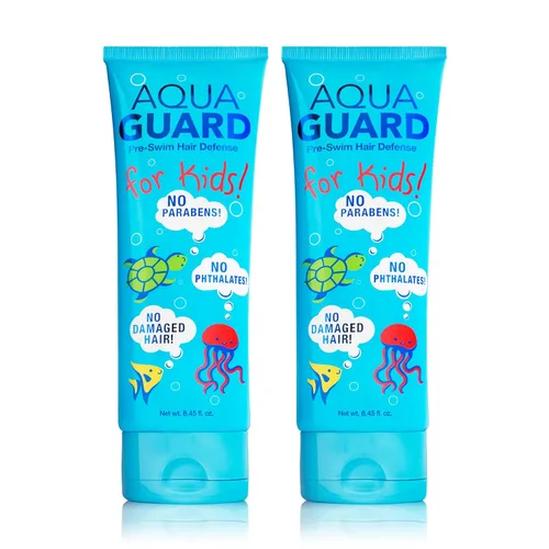 Miniatura 9 de AQUA GUARD Protección capilar previa a la natación para niños, protector capilar de cloro + fácil de peinar, fabricado en California, color seguro