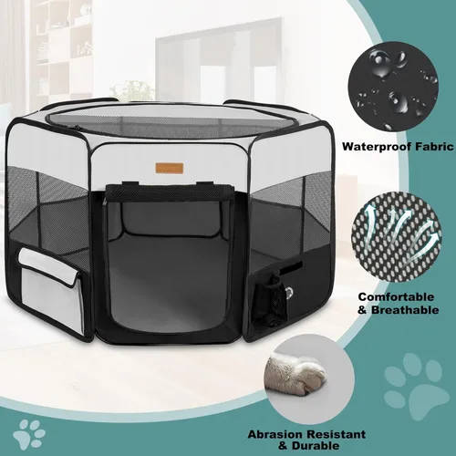 Miniatura 3 de Corralito para perros, corral portátil para mascotas para gatos, cachorros, conejos, pollos, tienda de campaña plegable de gran capacidad