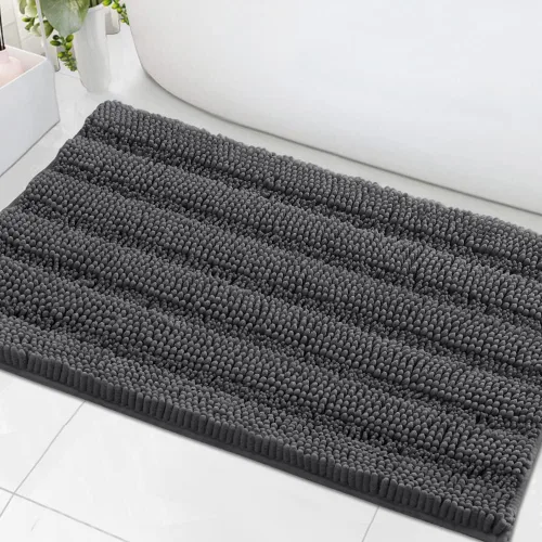 Miniatura 194 de H.VERSAILTEX - Alfombras de baño, juego de 2 piezas, alfombra de contorno para baño, juego de alfombras para inodoro, alfombra antideslizante