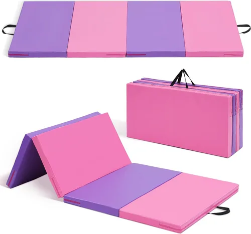 Miniatura 7 de ZENOVA Colchoneta de gimnasia 6'x3'x2''/4'x8'x2'' Colchoneta de ejercicio Colchoneta de gimnasio para aeróbicos en casa Entrenamiento Colchoneta