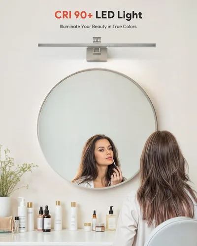 Miniatura 5 de VONLUCE Luz LED de Tocador de Baño de 30", Luces LED Modernas de Tocador 3CCT con Brazo Giratorio de Cabezal Rotativo de 360°, Lámpara de Baño