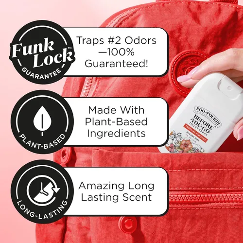 Miniatura 2 de Poo-Pourri Before-You-Go - Aerosol para inodoro de bolsillo, esenciales de viaje, hibisco tropical, 1 onza líquida, hasta 50 usos, desodorante